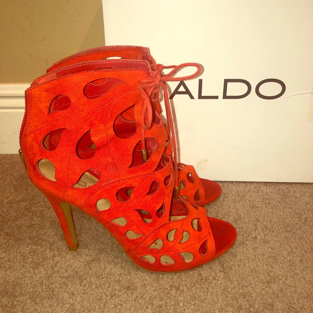 Red Orange Aldo Dellarocca Heels